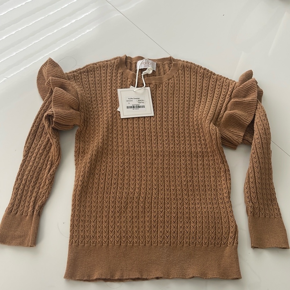 Hadas ruffle knit sweater.